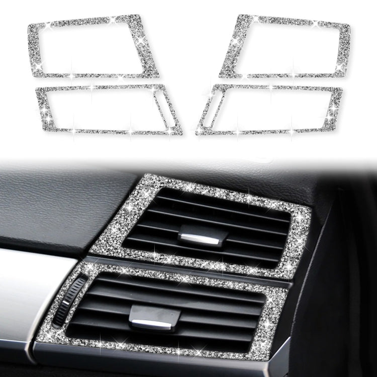 For BMW X5 E70 / X6 E71 2008-2013 Car Side Air Outlet Diamond Decoration Sticker, Left and Right Drive