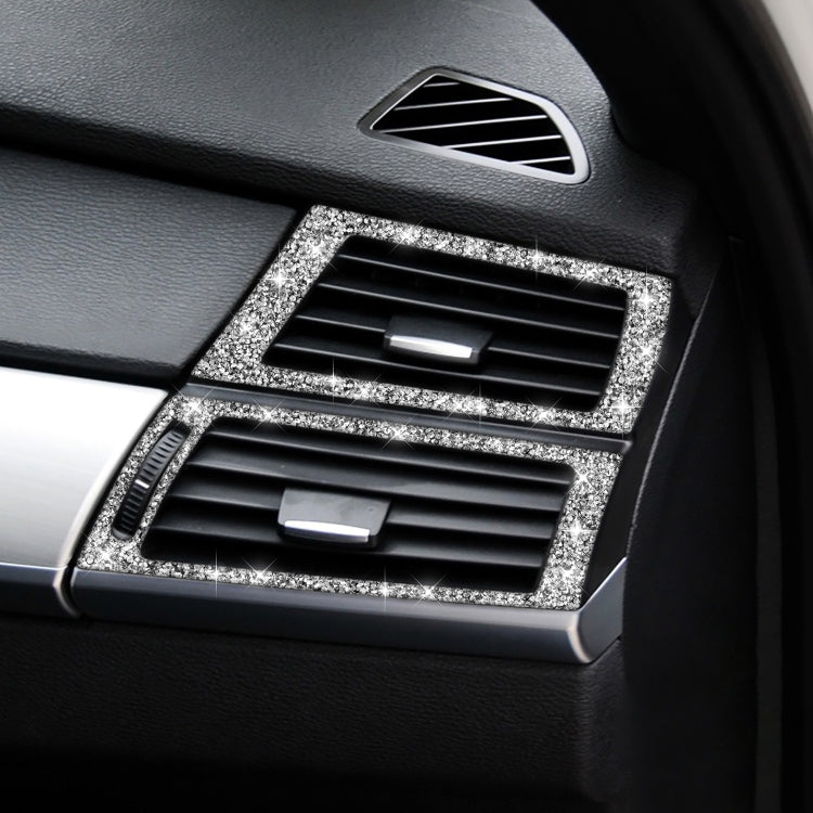For BMW X5 E70 / X6 E71 2008-2013 Car Side Air Outlet Diamond Decoration Sticker, Left and Right Drive