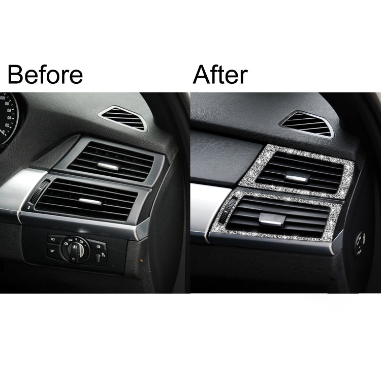 For BMW X5 E70 / X6 E71 2008-2013 Car Side Air Outlet Diamond Decoration Sticker, Left and Right Drive