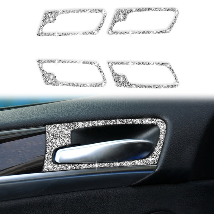 For BMW X5 E70 / X6 E71 2008-2014 Car Door Inner Handle Frame Diamond Decoration Sticker, Left and Right Drive