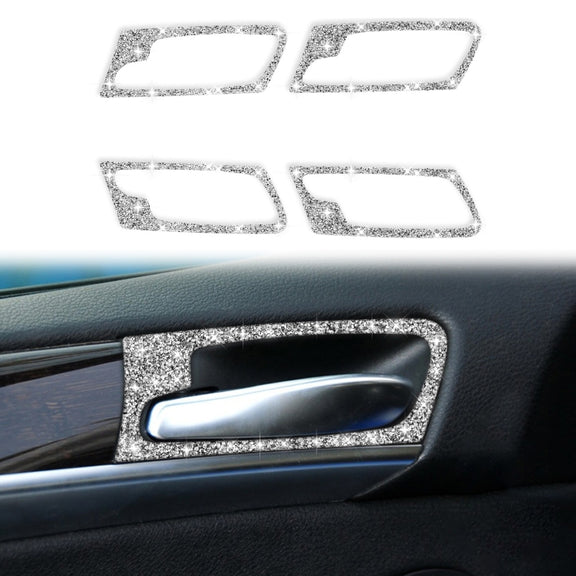 For BMW X5 E70 / X6 E71 2008-2014 Car Door Inner Handle Frame Diamond Decoration Sticker, Left and Right Drive