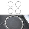 For BMW E70 2008-2013 / E71 2008-2014 4pcs Car Horn Circle Diamond Decoration Sticker, Left and Right Drive - Car Interior Mouldings by PMC TechLife | Online Shopping South Africa | PMC TechLife | Buy Now Pay Later Mobicred