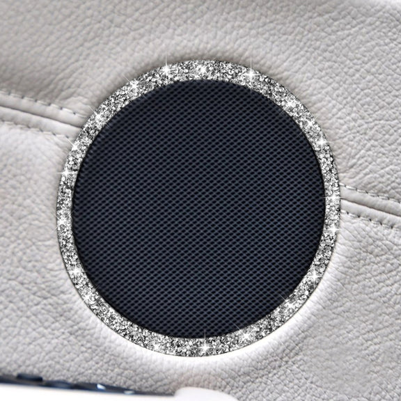 For BMW E70 2008-2013 / E71 2008-2014 4pcs Car Horn Circle Diamond Decoration Sticker, Left and Right Drive