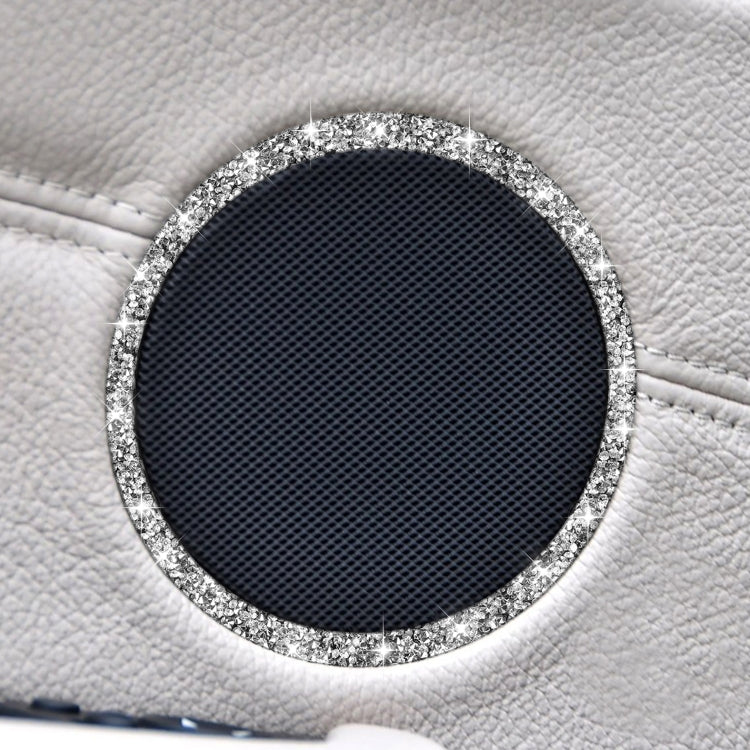 For BMW E70 2008-2013 / E71 2008-2014 4pcs Car Horn Circle Diamond Decoration Sticker, Left and Right Drive