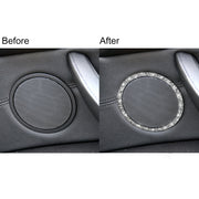 For BMW E70 2008-2013 / E71 2008-2014 4pcs Car Horn Circle Diamond Decoration Sticker, Left and Right Drive