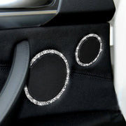 For BMW E70 2008-2013 / E71 2008-2014 6pcs Car Horn Circle Diamond Decoration Sticker, Left and Right Drive