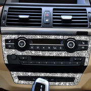 For BMW X5 E70 2008-2013 / X6 E71 2009-2014 Car Air Conditioner Set Diamond Decoration Sticker, Left and Right Drive