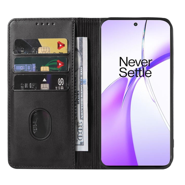 For OnePlus Ace 3V Magnetic Closure Leather Phone Case(Black)