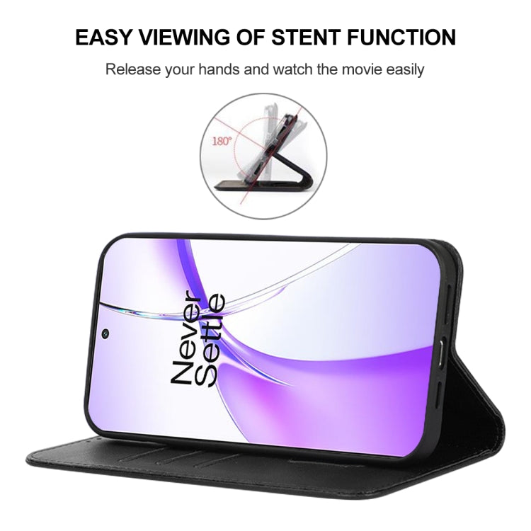 For OnePlus Ace 3V Magnetic Closure Leather Phone Case(Black)