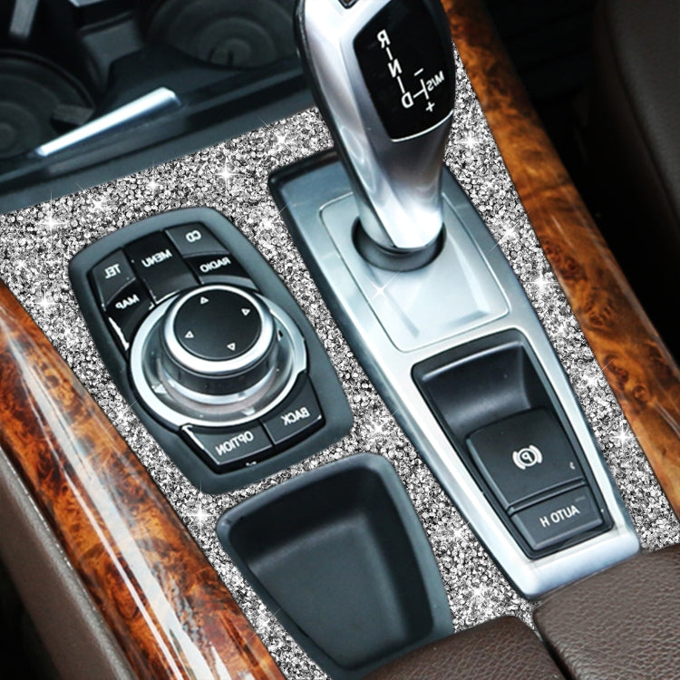 For BMW X5 E70 2008-2013 / X6 E71 2009-2014 Car Gear Panel Diamond Decoration Sticker, High Configuration Right Drive