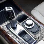 For BMW X5 E70 2008-2013 / X6 E71 2009-2014 Car Gear Panel Diamond Decoration Sticker, Low Configuration Left Drive