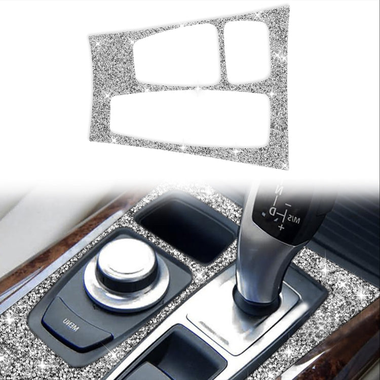 For BMW X5 E70 2008-2013 / X6 E71 2009-2014 Car Gear Panel Diamond Decoration Sticker, Low Configuration Right Drive