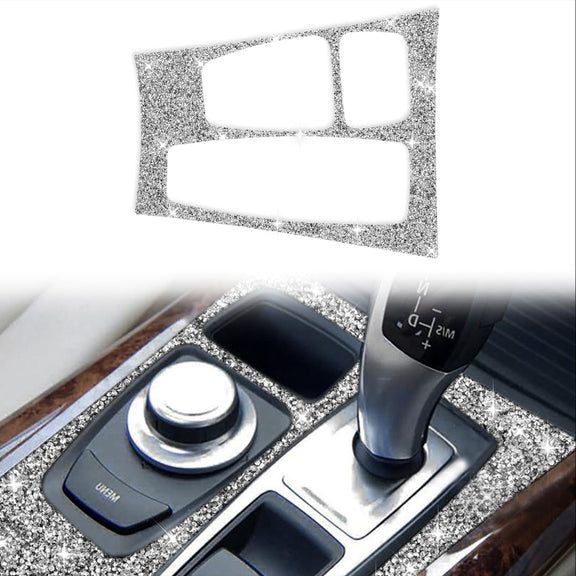 For BMW X5 E70 2008-2013 / X6 E71 2009-2014 Car Gear Panel Diamond Decoration Sticker, Low Configuration Right Drive