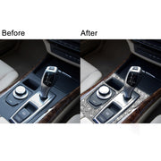 For BMW X5 E70 2008-2013 / X6 E71 2009-2014 Car Gear Panel Diamond Decoration Sticker, Low Configuration Right Drive