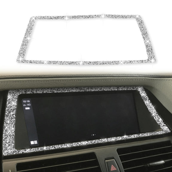 For BMW X5 E70 / X6 E71 2008-2013 Car Navigation Frame Diamond Decoration Sticker, Left and Right Drive