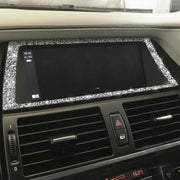 For BMW X5 E70 / X6 E71 2008-2013 Car Navigation Frame Diamond Decoration Sticker, Left and Right Drive