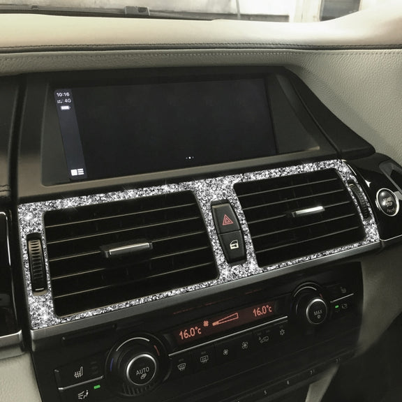 For BMW X5 E70 / X6 E71 2008-2013 Car Middle Air Outlet Diamond Decoration Sticker, Left and Right Drive