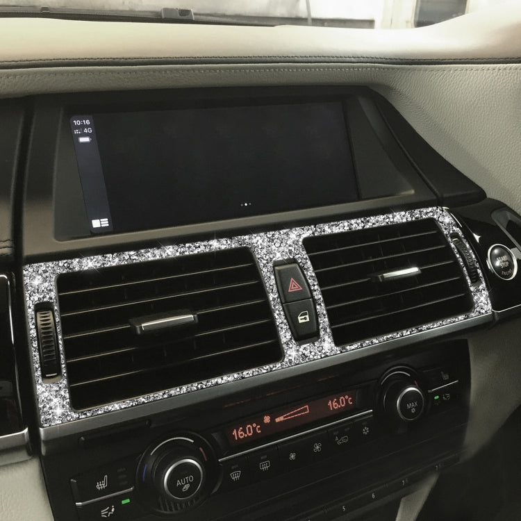 For BMW X5 E70 / X6 E71 2008-2013 Car Middle Air Outlet Diamond Decoration Sticker, Left and Right Drive