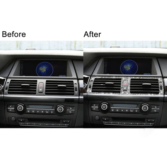 For BMW X5 E70 / X6 E71 2008-2013 Car Middle Air Outlet Diamond Decoration Sticker, Left and Right Drive