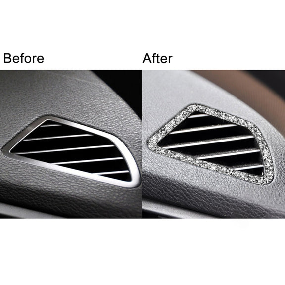 For BMW X5 E70 / X6 E71 2008-2013 Car Dashboard Air Outlet Diamond Decoration Sticker, Right Drive