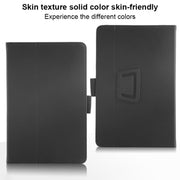 For TCL NxtPaper 11 2-Folding Leather Tablet Case with Handrest & Pen Slot(Black)