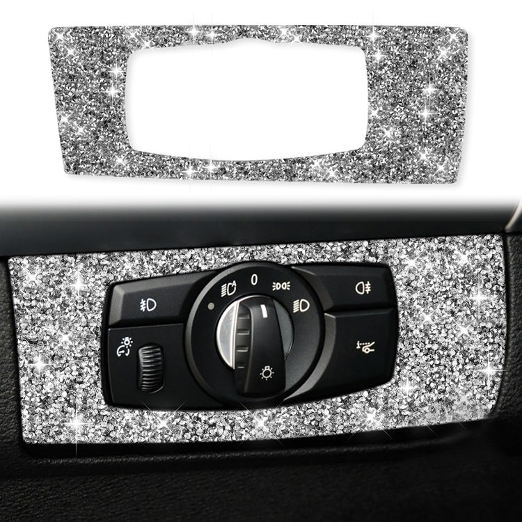 For BMW X5 E70 / X6 E71 2008-2013 Car Headlight Panel Diamond Decoration Sticker, Left Drive