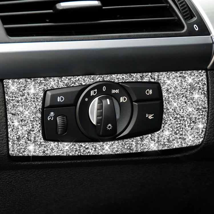 For BMW X5 E70 / X6 E71 2008-2013 Car Headlight Panel Diamond Decoration Sticker, Left Drive