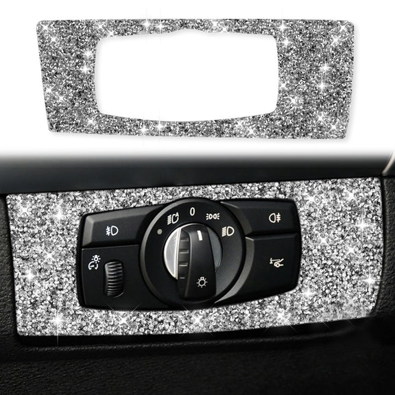 For BMW X5 E70 / X6 E71 2008-2013 Car Headlight Panel Diamond Decoration Sticker, Left Drive