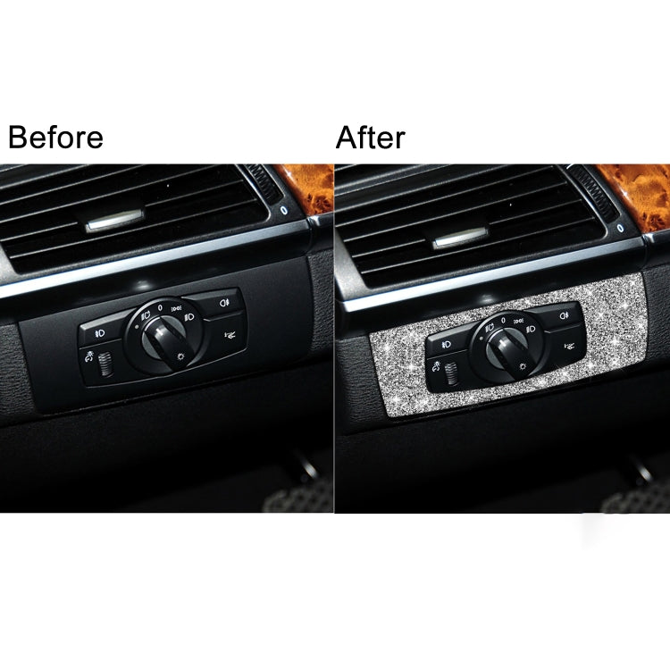 For BMW X5 E70 / X6 E71 2008-2013 Car Headlight Panel Diamond Decoration Sticker, Left Drive