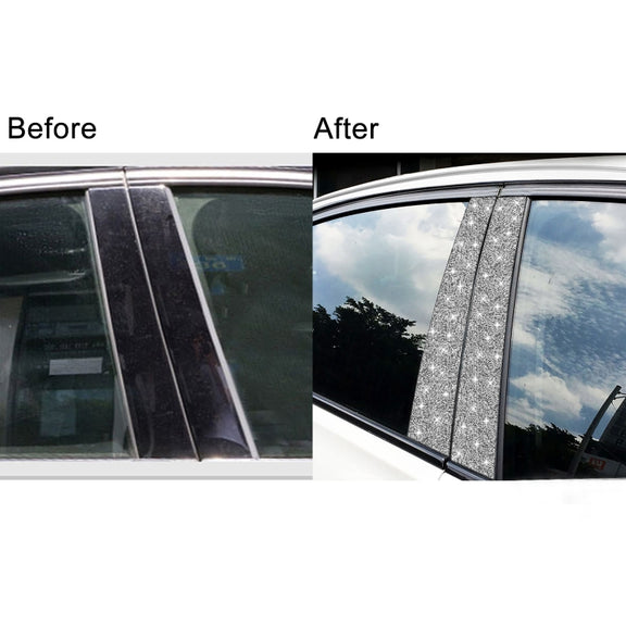 For BMW X5 E70 2008-2013 8pcs Car B-Pillar Diamond Decoration Sticker, Left and Right Drive