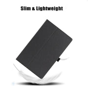 For TCL NxtPaper 11 Skin Texture Leather Tablet Case with Handrest Strap & Pen Slot(Black)