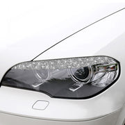 For BMW X5 E70 2010-2012 Car Light Eyebrow Diamond Decoration Sticker, Left and Right Drive