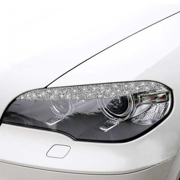 For BMW X5 E70 2010-2012 Car Light Eyebrow Diamond Decoration Sticker, Left and Right Drive