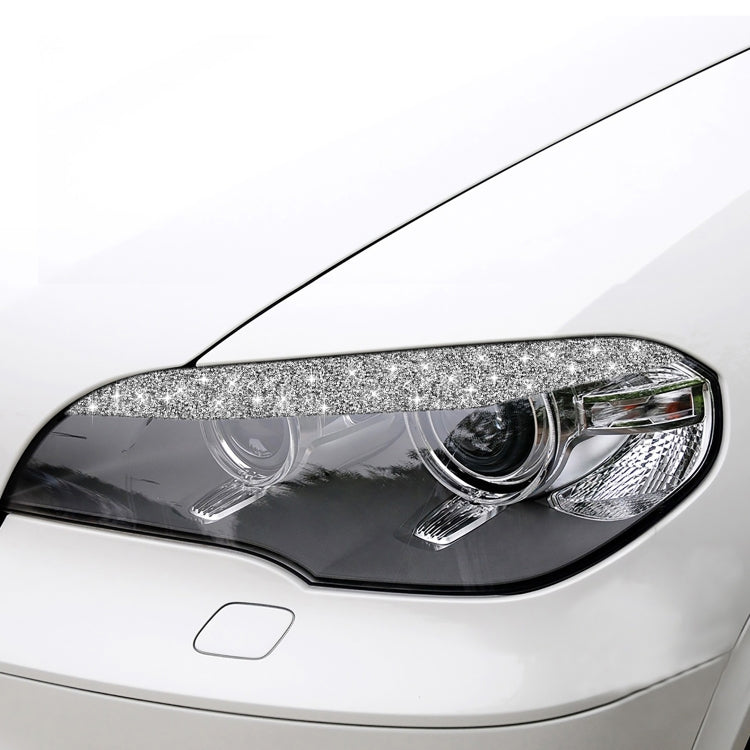 For BMW X5 E70 2010-2012 Car Light Eyebrow Diamond Decoration Sticker, Left and Right Drive
