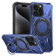 For iPhone 15 Pro Max MagSafe Magnetic Shockproof Phone Case with Ring Holder(Navy Blue) - iPhone 15 Pro Max Cases by PMC TechLife | Online Shopping South Africa | PMC TechLife