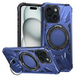 For iPhone 15 Plus MagSafe Magnetic Shockproof Phone Case with Ring Holder(Navy Blue) - iPhone 15 Plus Cases by PMC TechLife | Online Shopping South Africa | PMC TechLife