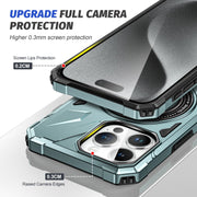 For iPhone 14 Pro Max MagSafe Magnetic Shockproof Phone Case with Ring Holder(Green)