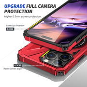 For iPhone 16 Pro MagSafe Magnetic Shockproof Phone Case with Ring Holder(Red)