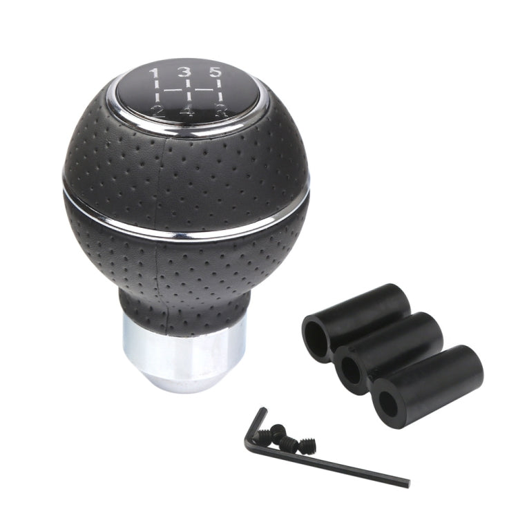 Universal Car Manual Gear Shift Lever 5-speed Shifter Knob(Silver)
