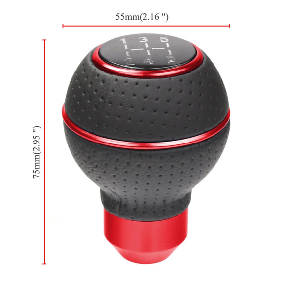 Universal Car Manual Gear Shift Lever 5-speed Shifter Knob(Red)