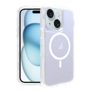 For iPhone 15 Shockproof MagSafe Magnetic Phone Case(Transparent)
