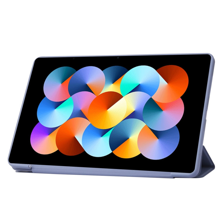 For Xiaomi Redmi Pad SE Deformation Silicone Leather Tablet Case(Dark Blue)