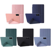 For Xiaomi Redmi Pad SE Deformation Silicone Leather Tablet Case(Dark Blue)