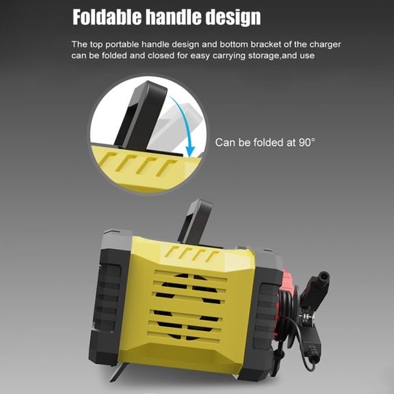 FOXSUR 12V / 24V 10A Portable Motorcycle Car Smart Battery Charger(US Plug)