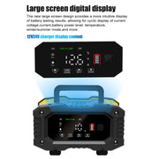 FOXSUR 12V / 24V 10A Portable Motorcycle Car Smart Battery Charger(US Plug)