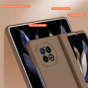 For vivo X Fold2 Extraordinary Series Hinged Folding Full Phone Case(Coffee)