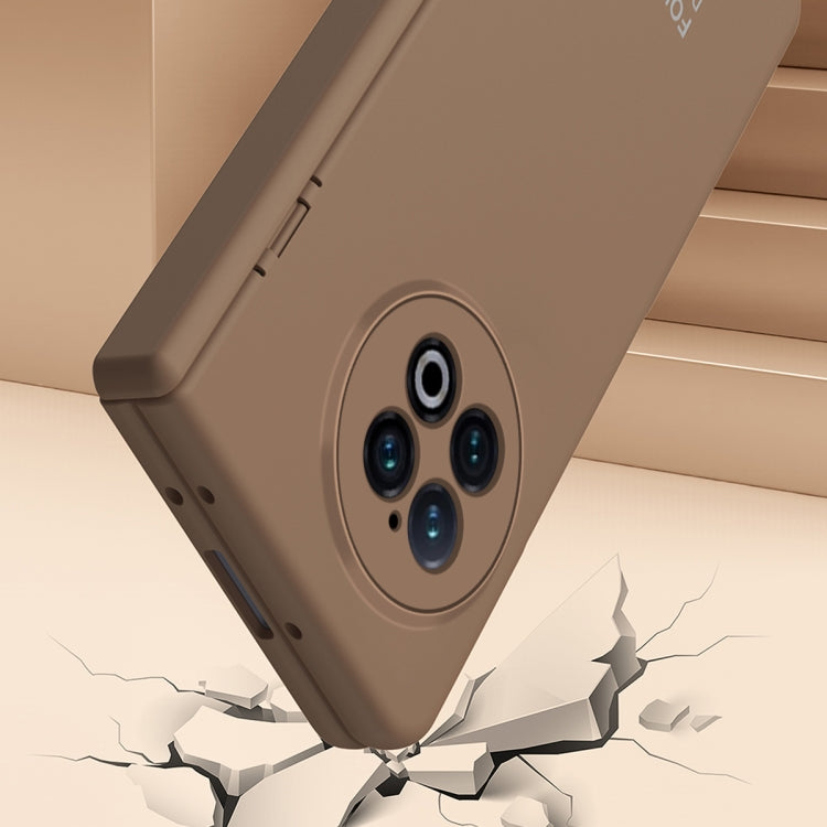 For vivo X Fold2 Extraordinary Series Hinged Folding Full Phone Case(Coffee)