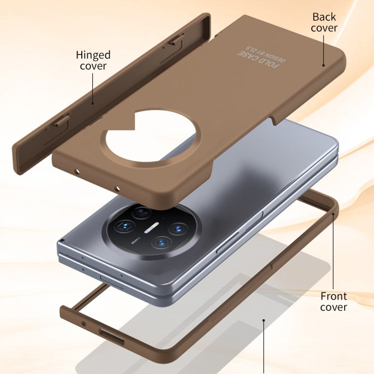 For Huawei Mate X5 Extraordinary Series Hinged Folding Full Coverage Phone Case with Pen Slot & Stylus(Black)
