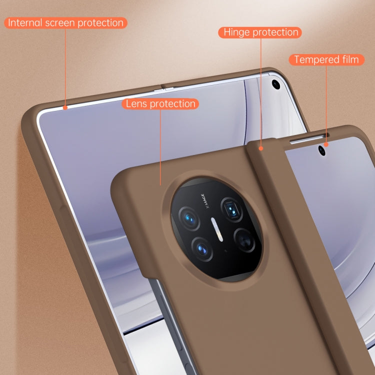 For Huawei Mate X5 Extraordinary Series Hinged Folding Full Coverage Phone Case with Pen Slot & Stylus(Black)