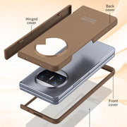 For Huawei Mate X3 Extraordinary Series Hinged Folding Full Coverage Phone Case with Pen Slot & Stylus(Coffee)
